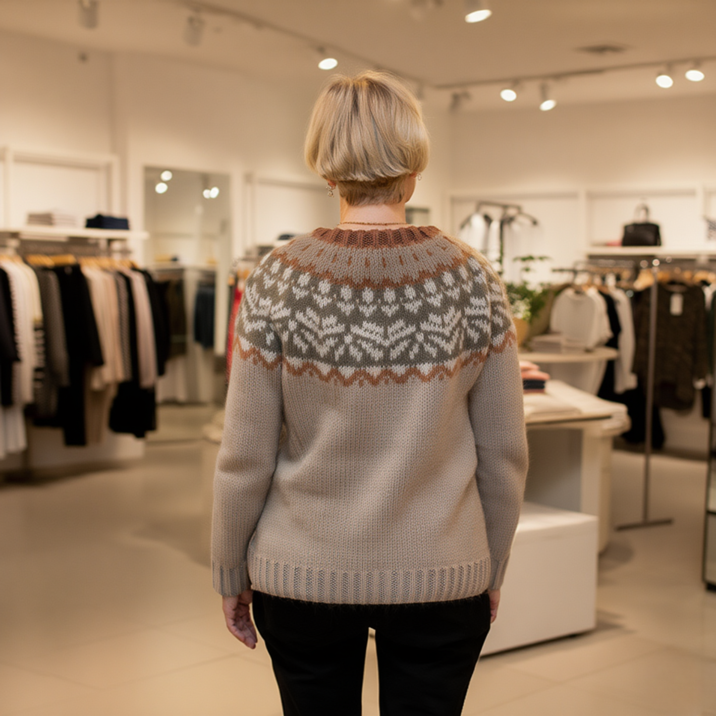 Chloe™ - Viihtyisä retro-villapaita