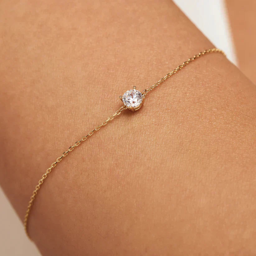 Nordivas | Rannekoru Moissanite-kivillä 14k Kullassa