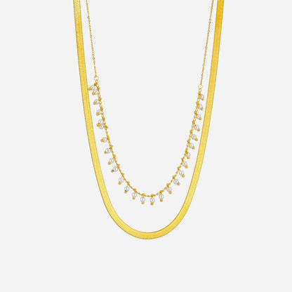 Nordivas | Luxe Käärme Kaulaketju & Helmi Korusetti 18K Kulta